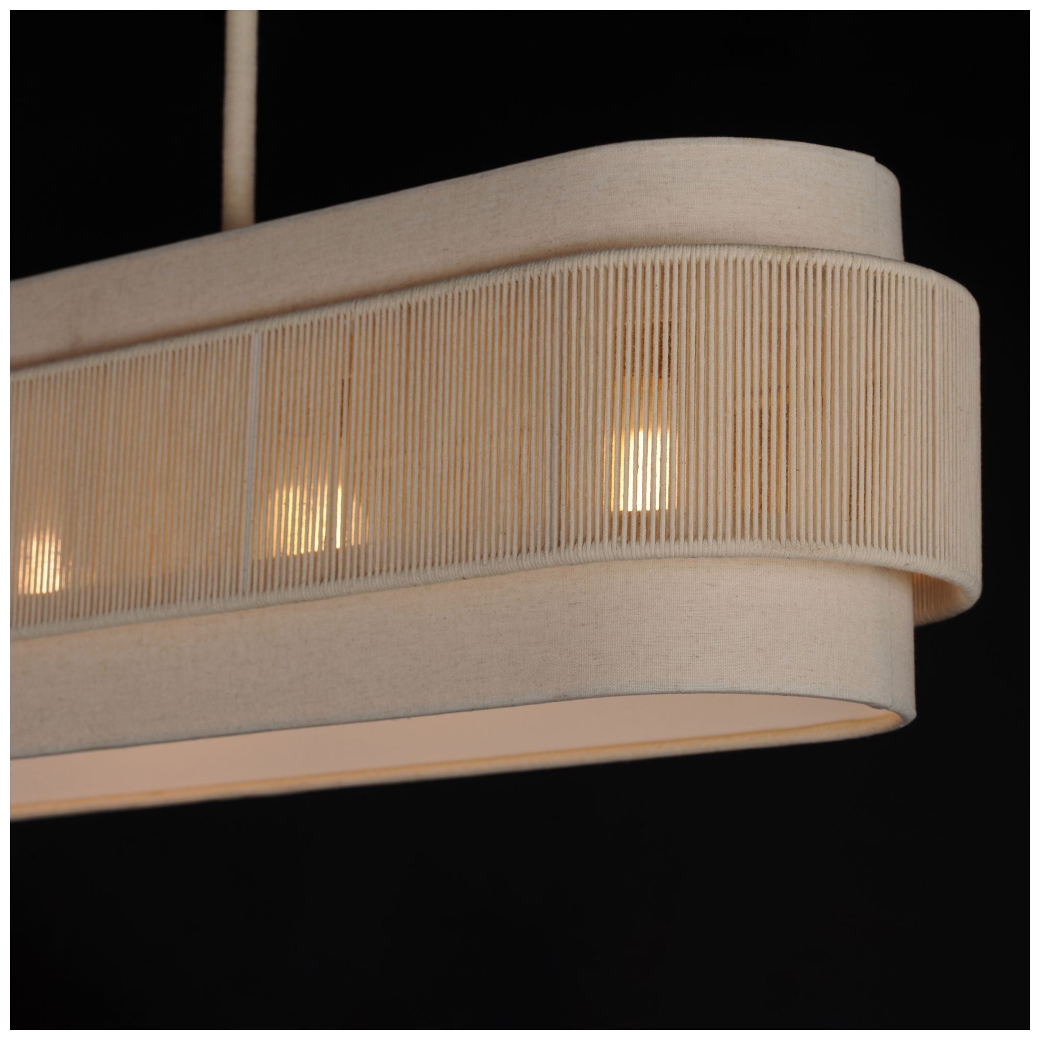Image 5 Seacliff 42"W Natural Aged Brass 5-Light Linear Chandelier more views