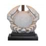 Seafare 19"H Antique Gray Crackled Crab Porcelain Table Lamp