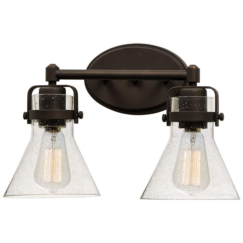 Image 2 Seafarer 10"H Oil-Rubbed Bronze 2-Light Vanity Wall Sconce