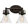 2_Seafarer 10"H Oil-Rubbed Bronze 2-Light Vanity Wall Sconce
