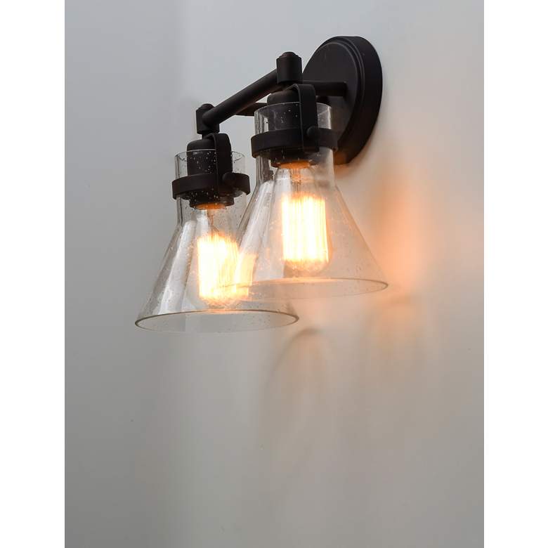 Image 4 Seafarer 10"H Oil-Rubbed Bronze 2-Light Vanity Wall Sconce more views