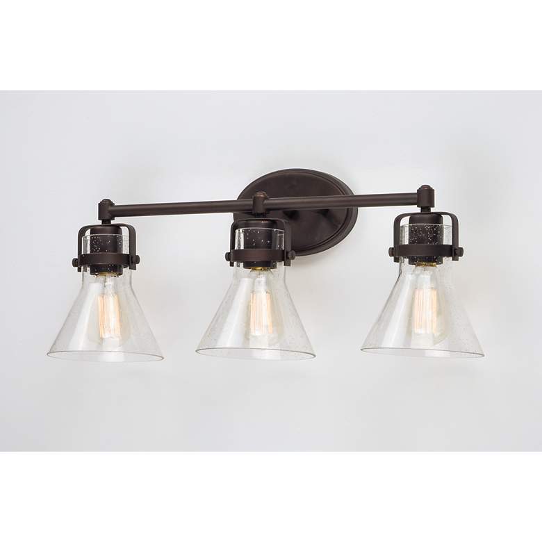 Image 1 Seafarer 24 1/4" Wide Oil-Rubbed Bronze 3-Light Bath Light