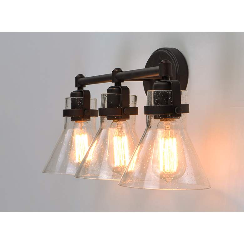 Image 3 Seafarer 24 1/4" Wide Oil-Rubbed Bronze 3-Light Bath Light more views