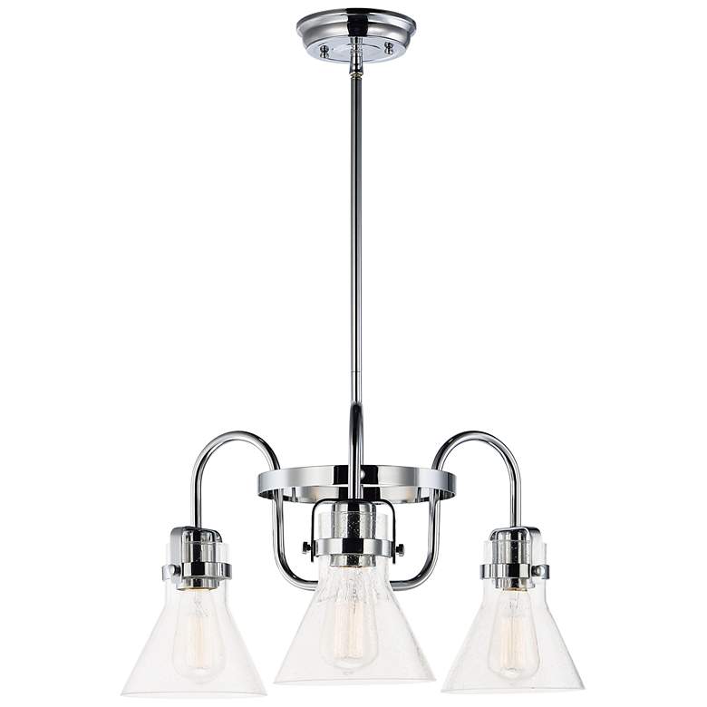 Image 2 Seafarer 3 Light 21.5" Wide Polished Chrome Chandelier