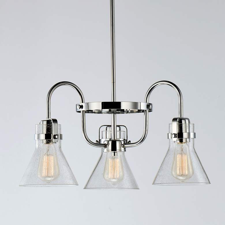 Image 1 Seafarer 3 Light 21.5" Wide Polished Chrome Chandelier