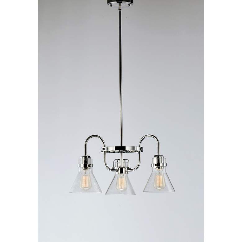 Image 3 Seafarer 3 Light 21.5" Wide Polished Chrome Chandelier more views
