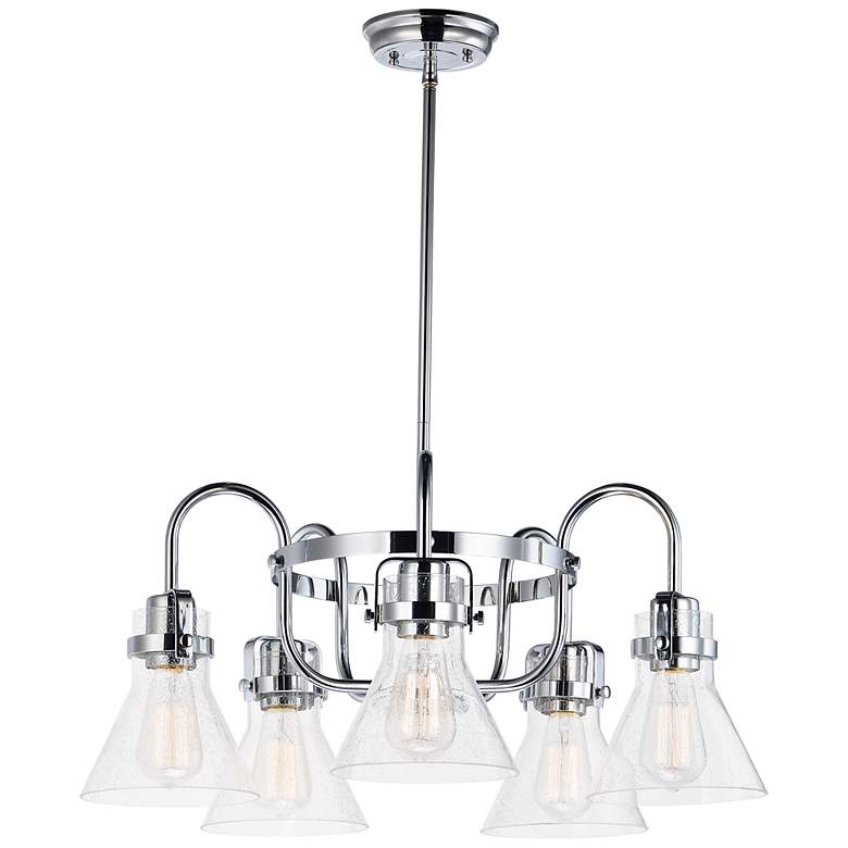 Image 1 Seafarer 5 Light 23.75 inch Wide Polished Chrome Chandelier