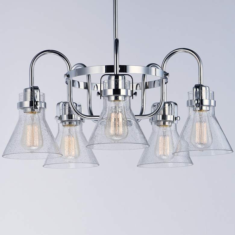 Image 2 Seafarer 5 Light 23.75" Wide Polished Chrome Chandelier more views