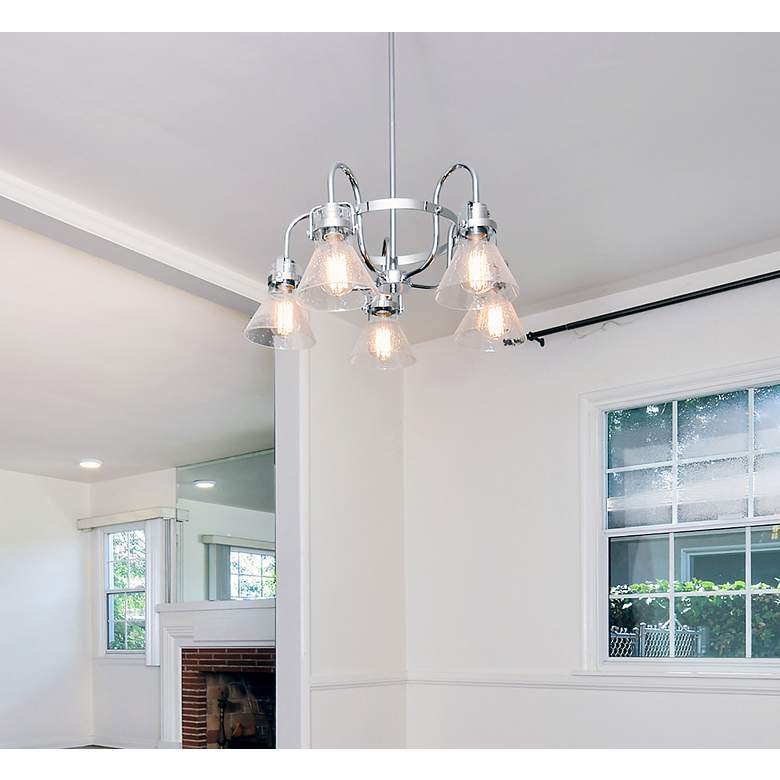 Image 3 Seafarer 5 Light 23.75" Wide Polished Chrome Chandelier more views