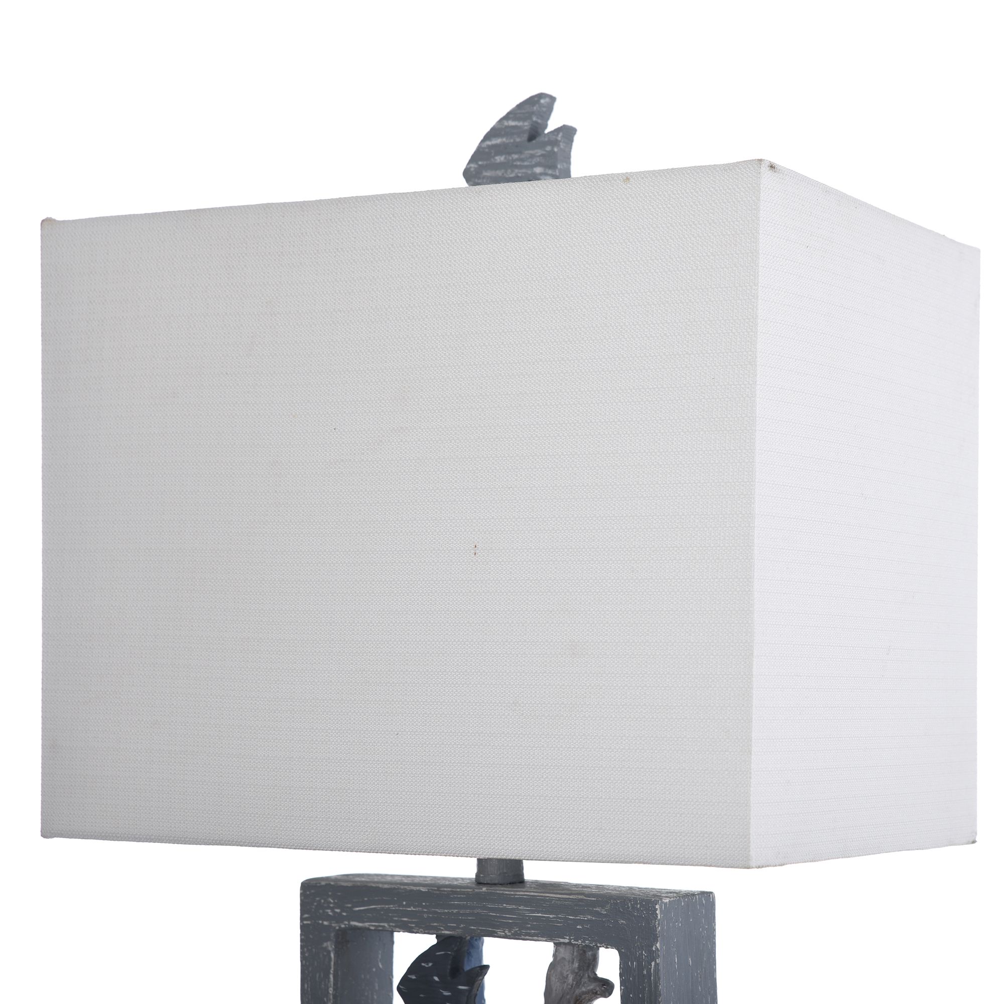 Image 5 Seaford Blue and Weathered Wood Table Lamp more views