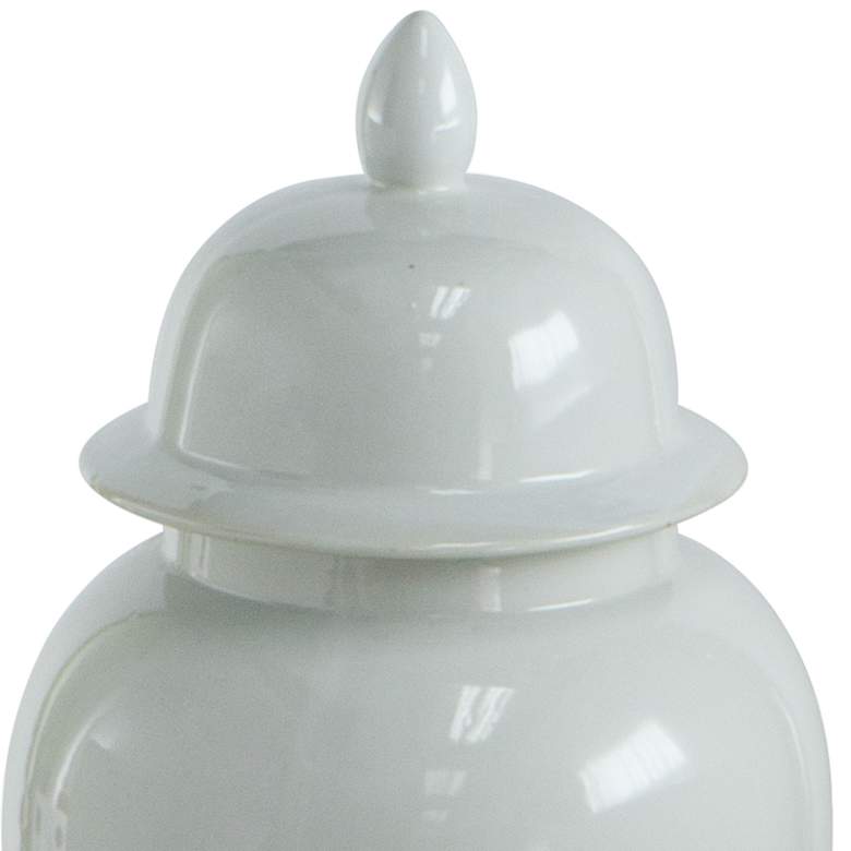 Image 2 Seaford Gloss White 20 inch High Ginger Jar with Lid more views