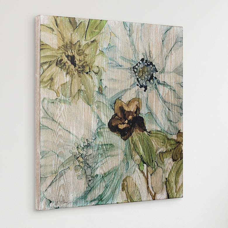 Image 1 Seaglass Garden I 24" Square Giclee Printed Wood Wall Art