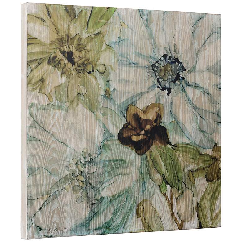 Image 5 Seaglass Garden I 24" Square Giclee Printed Wood Wall Art more views