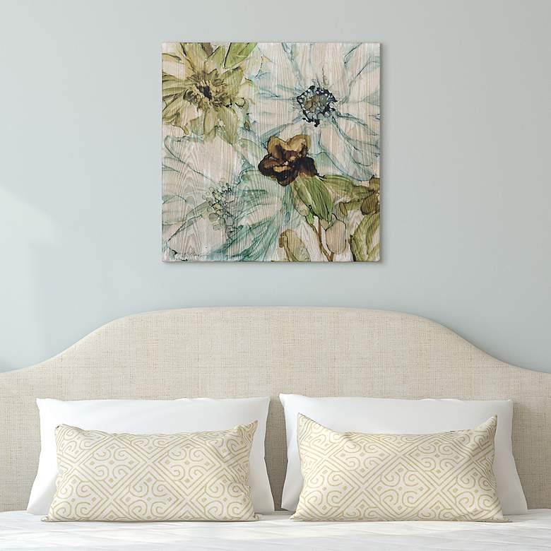 Image 6 Seaglass Garden I 24" Square Giclee Printed Wood Wall Art more views