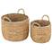 Seagrass 2-Piece Round Basket Set with Parallel Sides