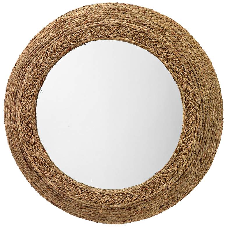 Image 1 Seagrass 24 1/4 inch Round Wall Mirror