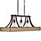 Seagrass 36" Wide Bronze Kitchen Island Light Pendant