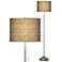 Seagrass Pattern Giclee Printed Shade Floor Lamp