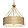 Seagrass Print Dana Antique Brass Pendant Light