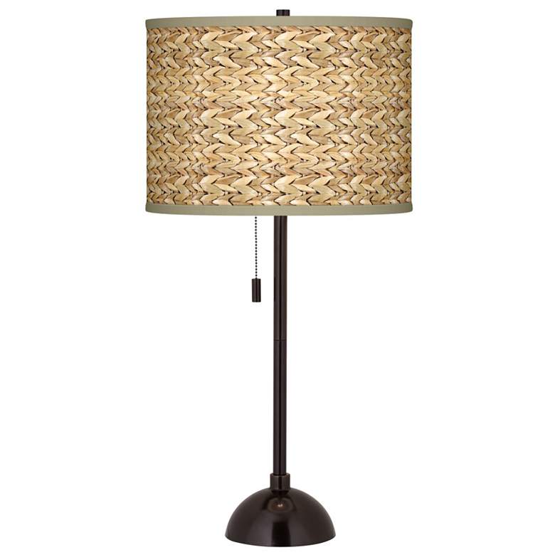 Image 1 Seagrass Print Giclee Glow Tiger Bronze Club Table Lamp