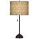 Seagrass Print Giclee Glow Tiger Bronze Club Table Lamp