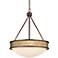 Seagrass Print Lamont 20 1/2" Wide Bronze Pendant Light