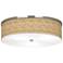 Seagrass Print Pattern 20 1/4" Wide Nickel Ceiling Light