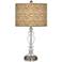 Seagrass Print Pattern Apothecary Clear Glass Table Lamp