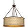 Seagrass Print Yulie 24 3/4" Wide Bronze Pendant Light