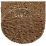 5_Seagrass Wicker Waste Basket, Handwoven with Metal Frame more views