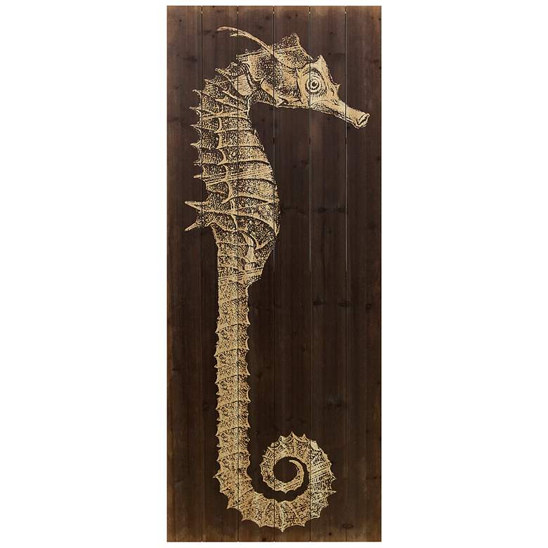 Image 2 Seahorse A 60" High Giclee Print Solid Wood Wall Art