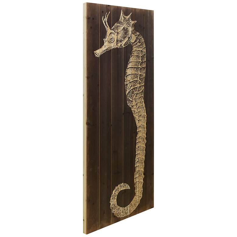 Image 5 Seahorse A and B 60"H 2-Piece Print Solid Wood Wall Art Set more views