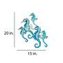 3_Seahorse Group of Five 23" High Blue Metal Wall Decor more views