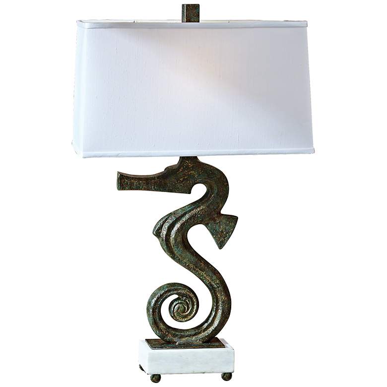 Image 1 Seahorse Verdi Iron Table Lamp