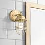 Seaport 10 3/4" High Brushed Champagne Bronze Wall Sconce