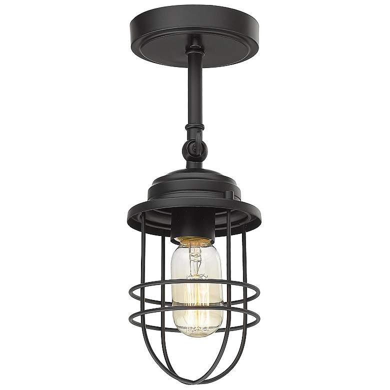Image 4 Seaport 10 3/4" High Matte Black Wall Sconce more views