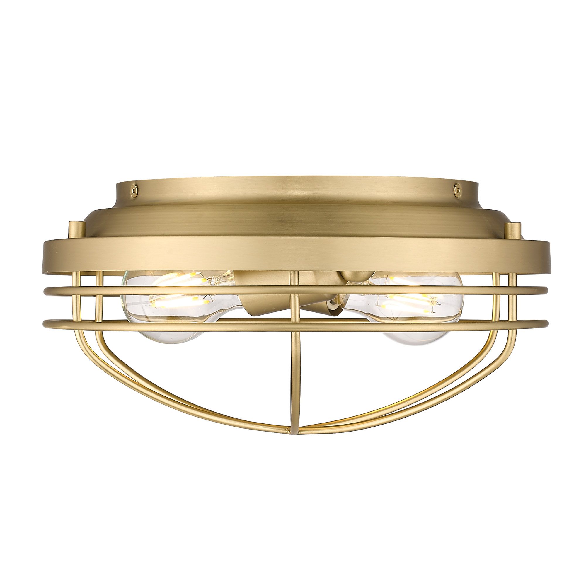 Image 2 Seaport 12" Brushed Champagne Bronze 2-Light Ceiling Light more views