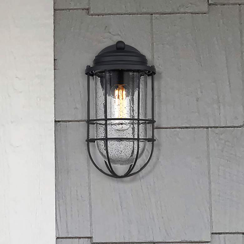 Image 1 Seaport 12" High Natural Black Outdoor Wall Light