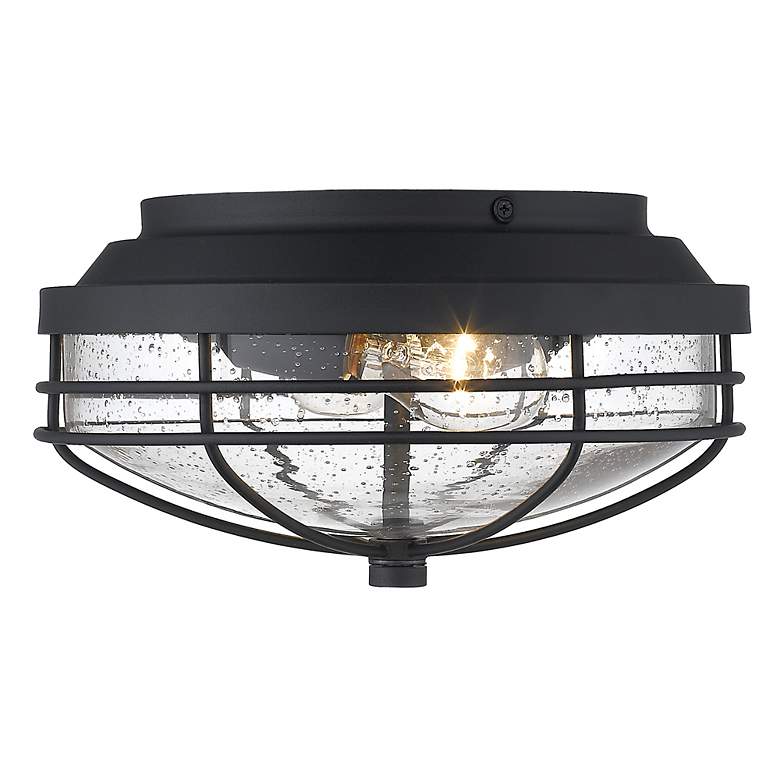 Image 3 Seaport 12" Wide Natural Black Outdoor Ceiling Light more views