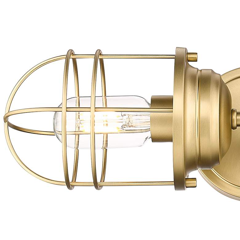 Image 3 Seaport 16 1/2" High Champagne Bronze 2-Light Wall Sconce more views