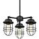 Seaport 16 1/4" Wide Matte Black 3-Light Pendant Light
