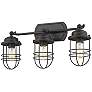 1_Seaport 21 1/4" Wide Black 3-Light Bath Light