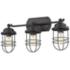 Seaport 21 1/4" Wide Black 3-Light Bath Light