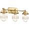 Seaport 21 1/4"W Brushed Champagne Bronze 3-Light Bath Light