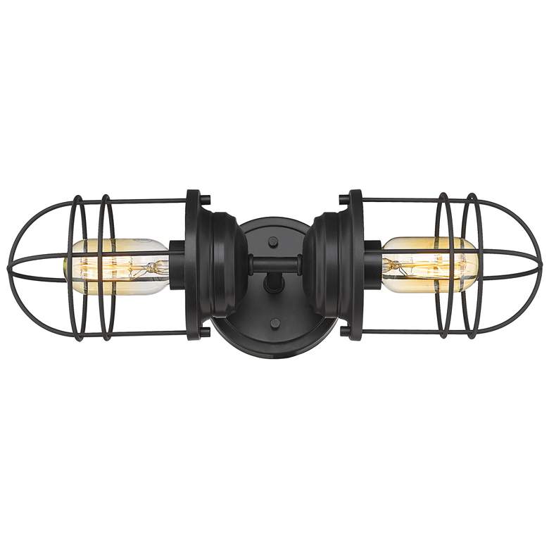 Image 1 Seaport 4 5/8" Wide 2-Light Vanity Light in Matte Black