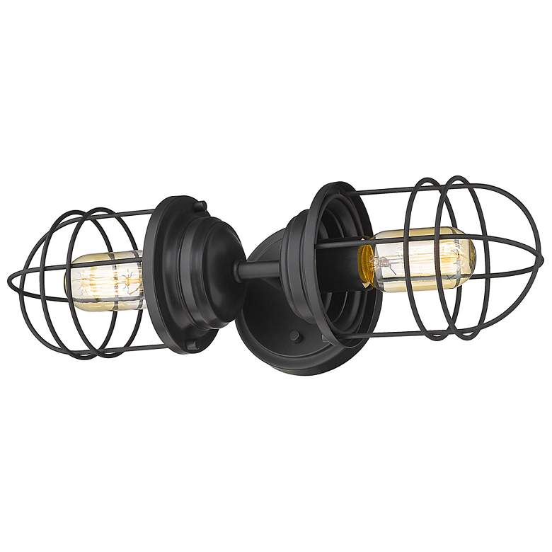 Image 2 Seaport 4 5/8" Wide 2-Light Vanity Light in Matte Black more views