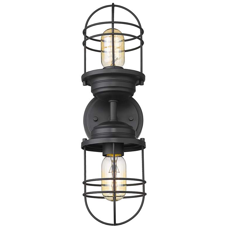 Image 4 Seaport 4 5/8" Wide 2-Light Vanity Light in Matte Black more views