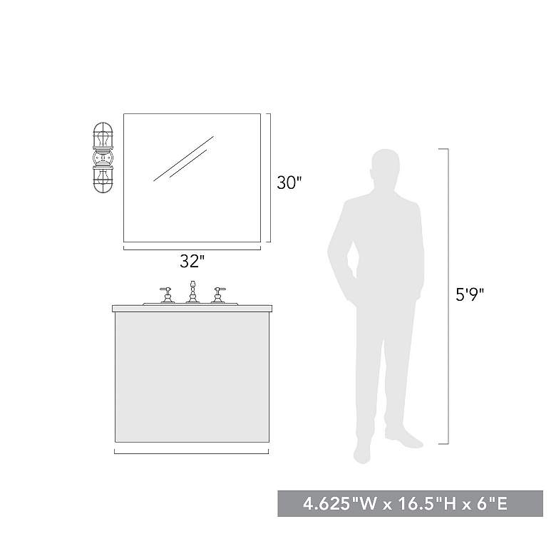 Image 6 Seaport 4 5/8" Wide 2-Light Vanity Light in Matte Black more views