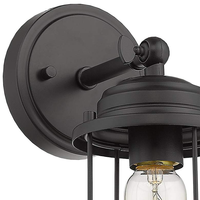 Image 2 Seaport 4 5/8" Wide Matte Black 1-Light Wall Sconce with Black Metal C more views