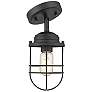 4_Seaport 4 3/4" Wide Black Convertible Pendant/Ceiling Light more views